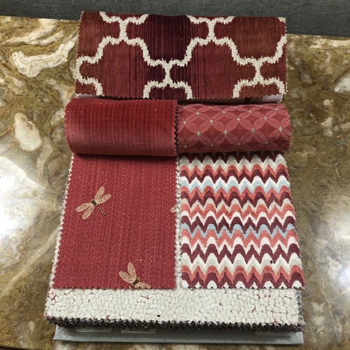 Duralee Traditional Whitmore Collection Fabric Sample Book Pomegranate-ChiliPepr - Picture 3 of 7