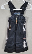 Boy's Toddler Obermeyer OBX Sz 1 Snow Bibs Overalls Black Insulated Nylon