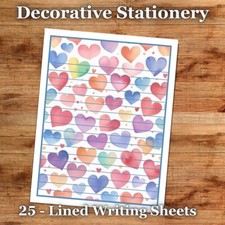 25 Sheets Decorative Paper Letter Writing Paper Color Stationery - Cute 06