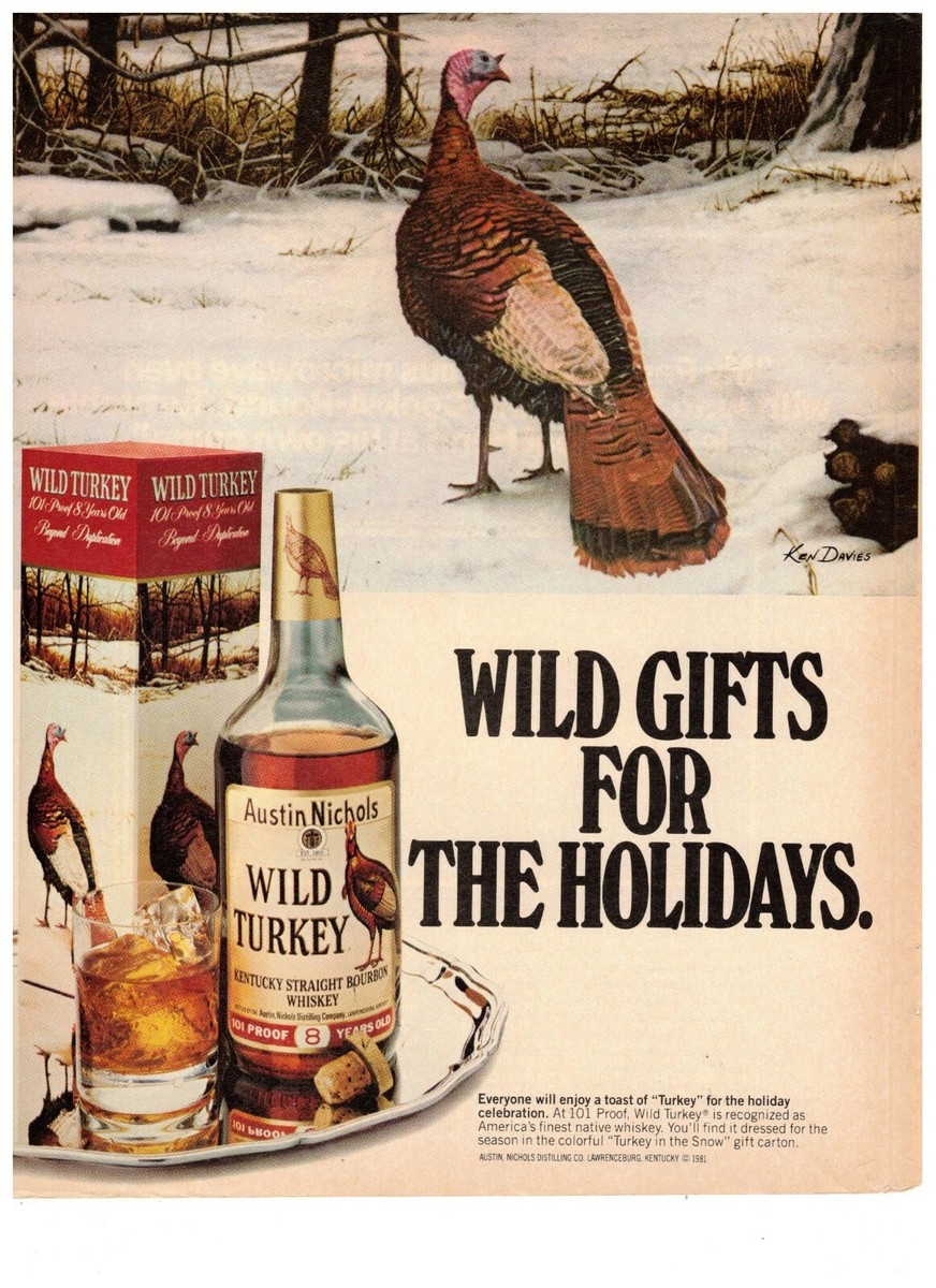 コレクション AUSTIN NICHOLS  WILD TURKEY Wild Turkey Austin Nichols Whiskey Vintage 1984 Print Ad | eBay
