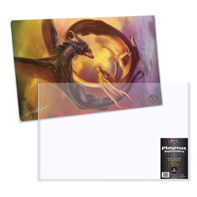 BCW Gaming Playmat Topload Holders Large 24 x 14 x 3mm 5 Clear Sleeves New Pack