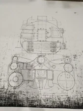 Southern Pacific Lima AC-9 2-8-8-4 Steam Locomotive Blueprint Drawing Set