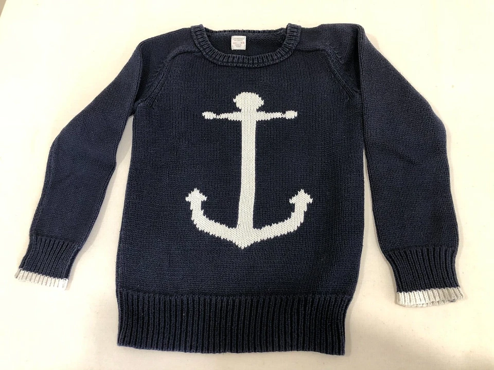 Set of 2 Crewcuts Boy's Sz 4/5 Navy Blue Anchor Theme Sweater and Tee T-Shirt - Image 2 of 4