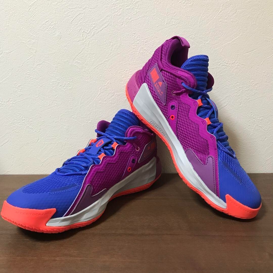 Adidas Sneaker Shoes DAME7 EXTPLY H69013 Pink Blue Men US11 / JP29