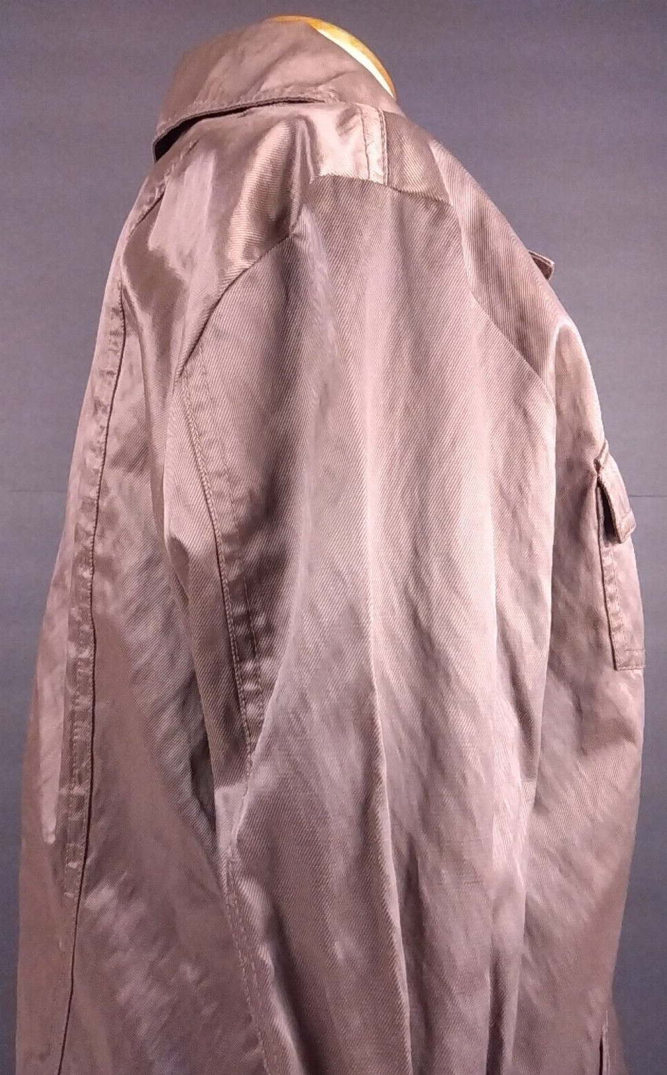 Ruby Red Snap Front Blazer/Jacket Metallic Brown … - image 5