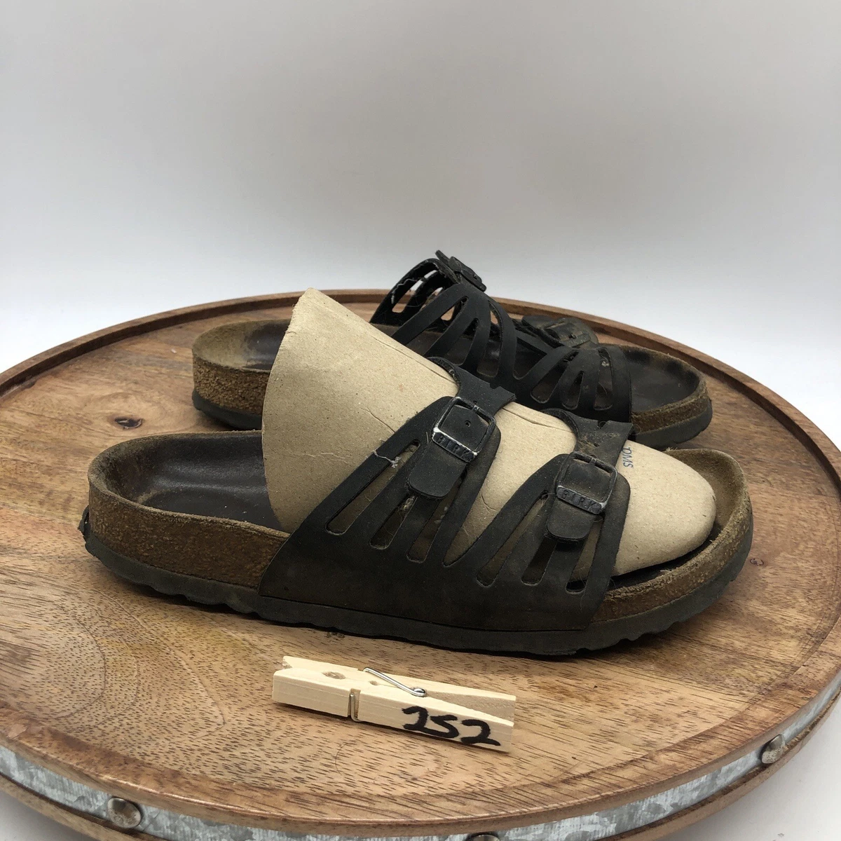 Birkenstock Granada Women 36 US 5 Reg. Black Birkibuc Multi Strap Sandal Comfort