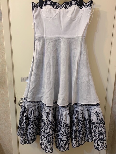 knee length dresses for ladies Simkhai Women's Holloway Embroidered Mini Dress in White, Lace, Size 2 main image 0