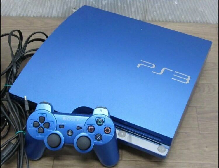 SONY PS3 PlayStation 3 320GB CECH-3000B Splash Blue Game Console Set Ship  Fast