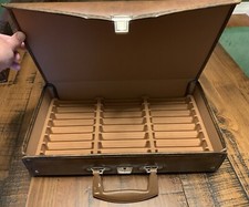 24 Cassette Tape Storage Case Faux Leather GREAT CONDITION