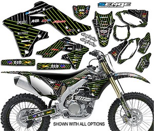 ALL YEARS KX 60 GRAPHICS KIT KAWASAKI KX60 85-04 DECO DECALS STICKERS MOTOCROSS
