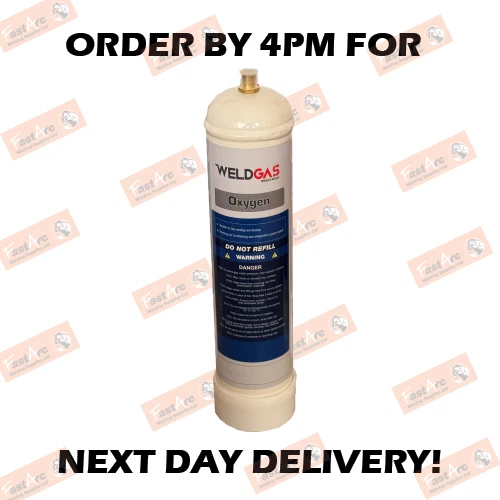 1 X WELDGAS- CASTOLIN/OXY TURBO/WELDGAS OXYGEN REPLACEMENT GAS CYLINDER BOTTLE