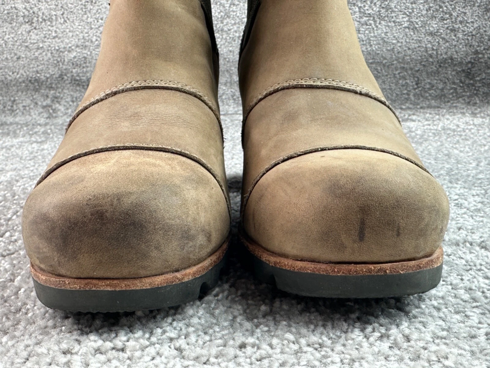 sorel addington chelsea high heel waterproof nubuck leather boots