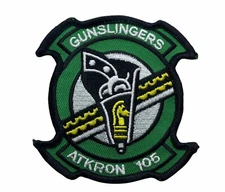 Gunslingers ATKRON 105 USN Jet Flight Insignia Navy Patch E5070 F6D24Z