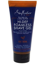 Shea Moisture Tea Tree Oil Shea Butter Hi-Def Foamless Shave Gel, 6 fl oz NEW