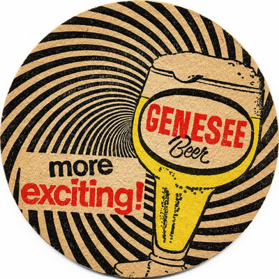 Vintage Genesee beer coaster ad reproduction steel sign bar pub decor
