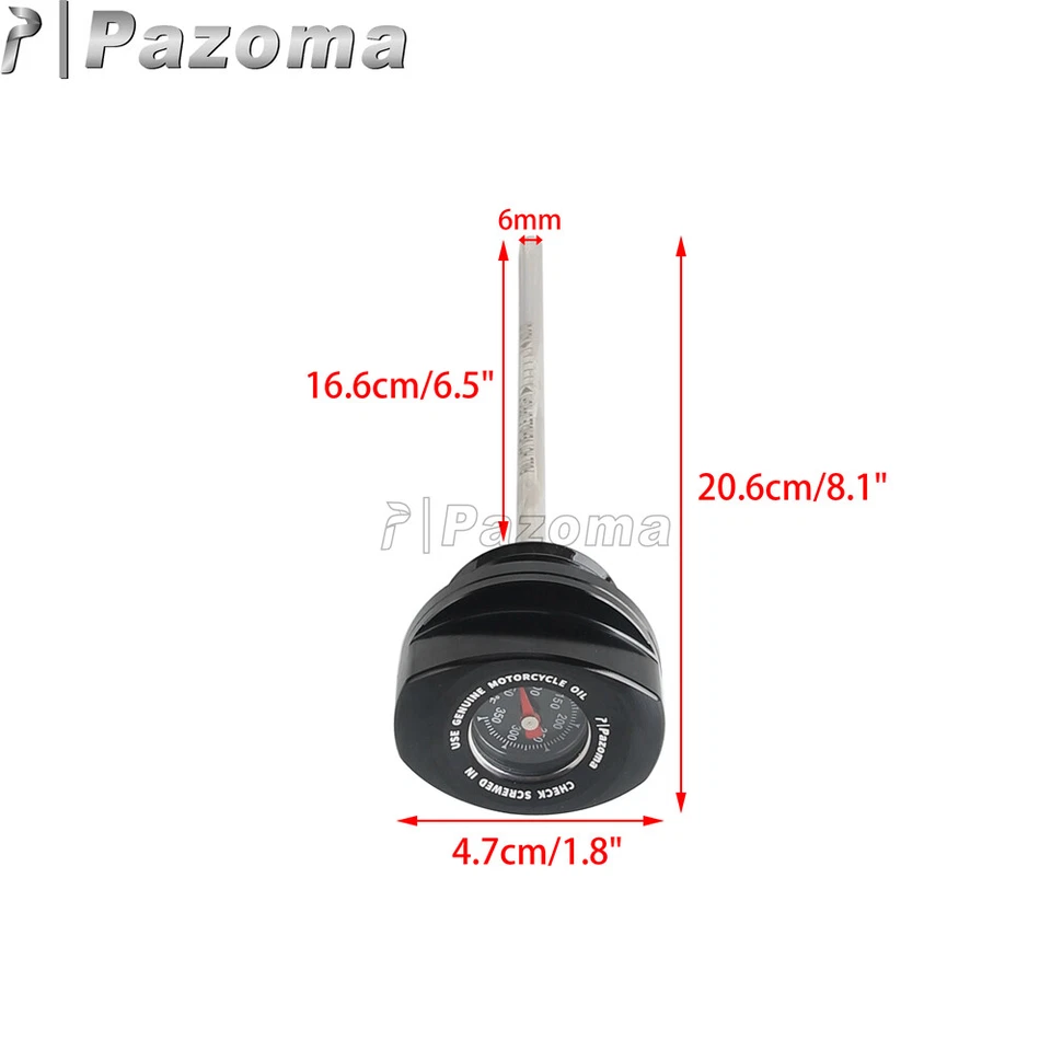 Oil Dipstick With Temperature Gauge Black For Harley Touring '17-Up FLHX FLTRXST - Image 2 of 4