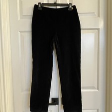 Carolina Herrera Dk Navy Cotton Blend Velvety Cuffed Pants Sz 6. Excellent Cond.