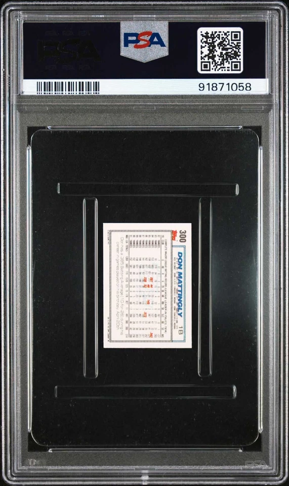 DON MATTINGLY PSA 9 1992 Topps Micro Gold #300 C2 - Image 2 of 2