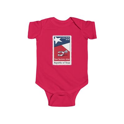 Infant Bodysuit, San Jacinto 1836 Republic of Texas Stamp, Texas Love