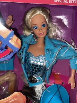 Vintage 1993 WESTERN STAMPIN BARBIE Special Ed GIFTSET w STAR