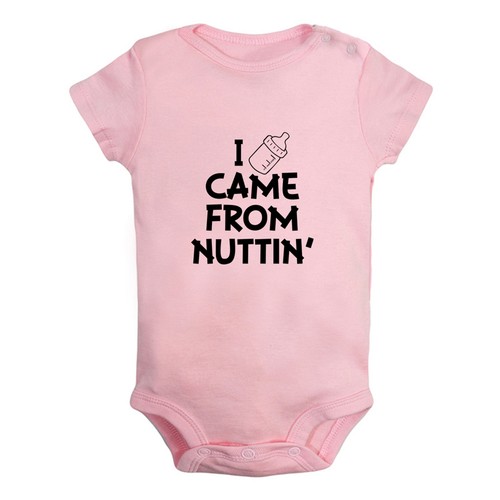 I Came From Nuttin' Funny Bodysuit Baby Romper Infant Kids Short Jumpsuit Outfit - Bild 2 von 13