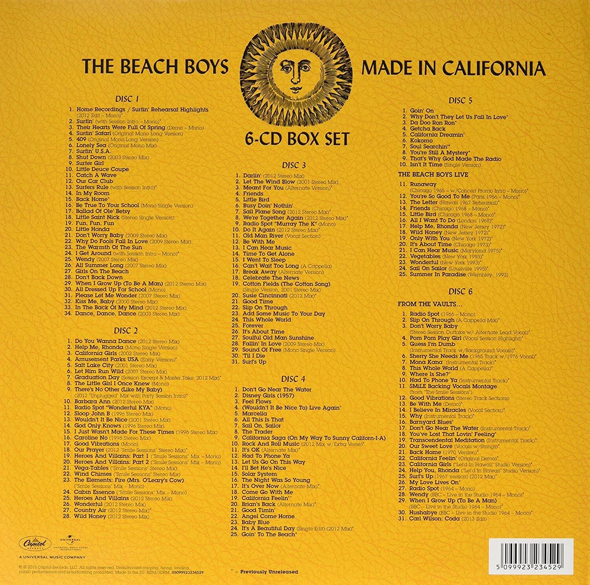 Made In California by The Beach Boys [6 CD Box Set, 2013 Capitol