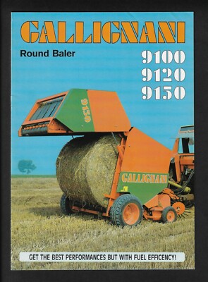 GALLIGNANI 9100/9120/9150 ROUND BALERS 8 PAGE BROCHURE 