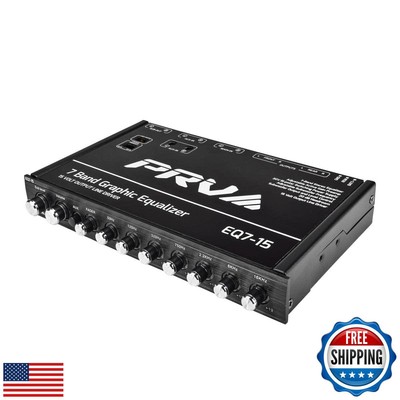 PRV AUDIO EQ7-15 7 Band Graphic Equalizer 15 Volt RCA Line-Level Output with 