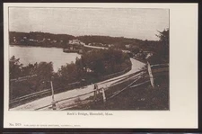 PC HAVERHILL,Massachusetts/MA   Rock's Ridge Covered Bridge Aerial view 1906?