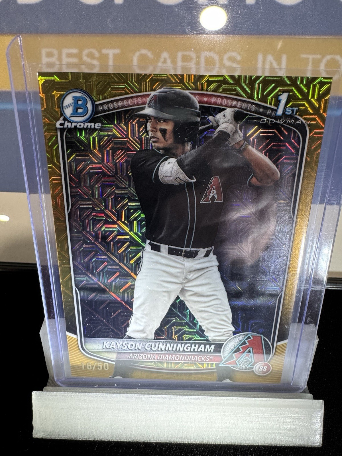 2025 Bowman Draft Kayson Cunningham #BDC-84 Gold Mojo 1st Bowman Chrome 48/50
