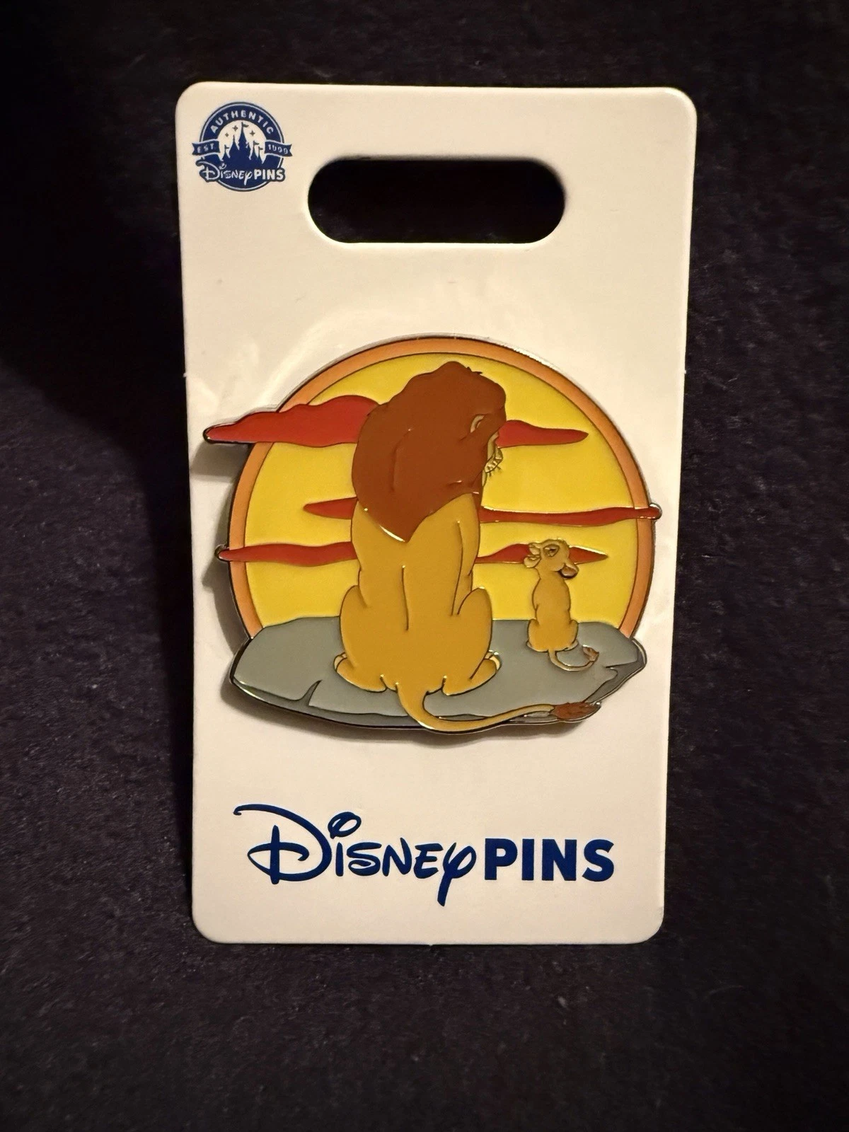 Disney Lion King Single Pin Simba and Mufasa Sunset Collectible