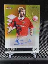 2025-26 Topps Finest UEFA Club Competitions Paul Scholes Gold Auto /50