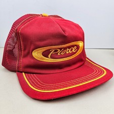 Vintage USA MADE Pierce Trucker Hat Snapback Dad Cap