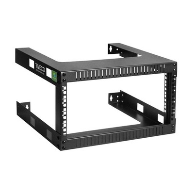 RIVECO 4U 19'' Wall Mount Network Rack   17.7'' Deep 2 Post Open Frame Cabin