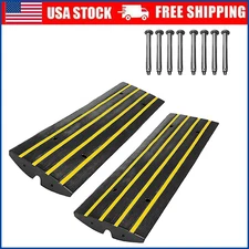 1/2Pcs 48 Inch Rubber Driveway Ramp Heavy Duty Sidewalk Curb Ramp for Car Garage