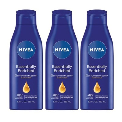 NIVEA Essentially Enriched Deep Nourishing Serum with Almond Oil (Lot of 3)