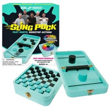 Sling Puck & Checkers Game Set: Fast-Paced Action for Kids and Adults, Perfec...