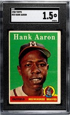 1958 TOPPS HANK AARON  #30  SGC 1.5