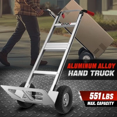 SPEED DADDY 550 bs Heavy Duty Cart Dolly Trolley Push Hand Truck Moving w/ Pneumatic Wheels