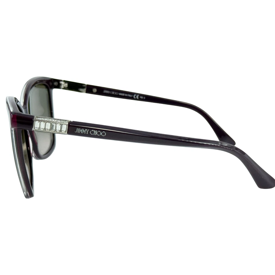 Jimmy Choo Ali S 女式塑料太阳镜 0LHF 蛋白石勃艮第 56-17 带盒 — 第 4/4 张图片