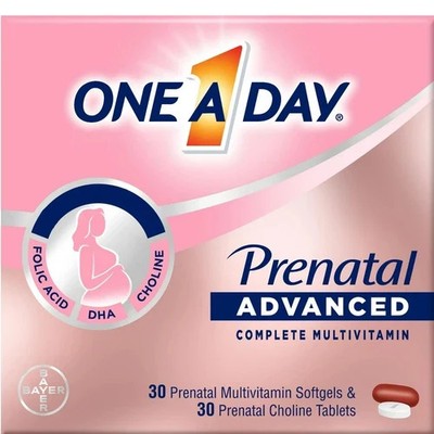 One A Day Women's Prenatal Advanced Complete Multivitamin - 30 Sg exp 07/2026