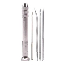 Leather Sewing Awl Set Shoes Repair Punch Stitching Needle Alloy Copper New