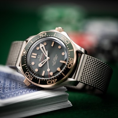 Omega Seamaster Diver 300M 2026 Titanium Bronze Gold Green Dial 42mm Mens B&P