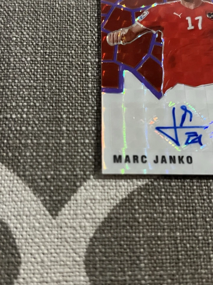 2021 Panini Mosaic Euros Marc Janko Purple Fluorescent Auto #/49 - Image 3 of 4