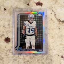 Amon-Ra St. Brown 2025 Topps Chrome Football LightBoard Logo Variation SP Lions