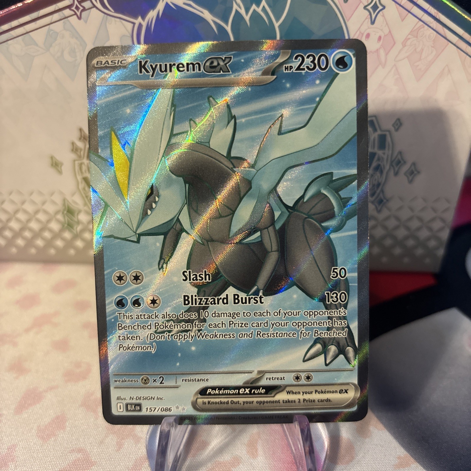 Pokemon Black Bolt Kyurem F/A EX 157 Mint NM