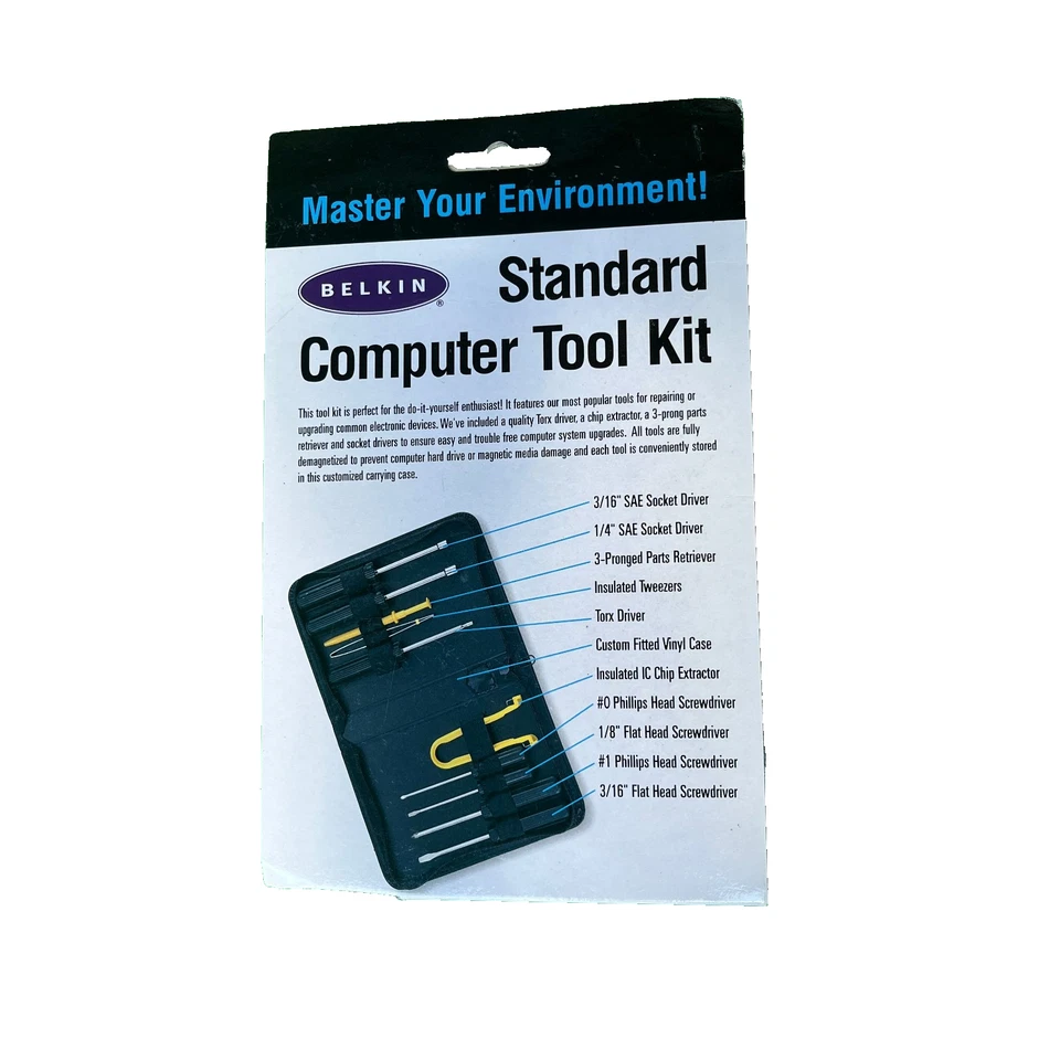 Belkin Standard Computer Tool Kit 10 Piece NEW In BOX - Image 2 of 4