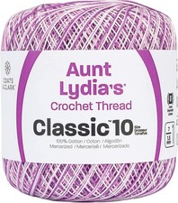 Aunt Lydia'S Classic Crochet Thread Size 10-Shades Of Purple
