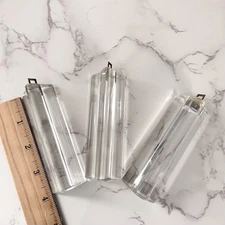 Chandelier Prism Triangular Clear Glass 4” Murano Triedri Style Lot of 3