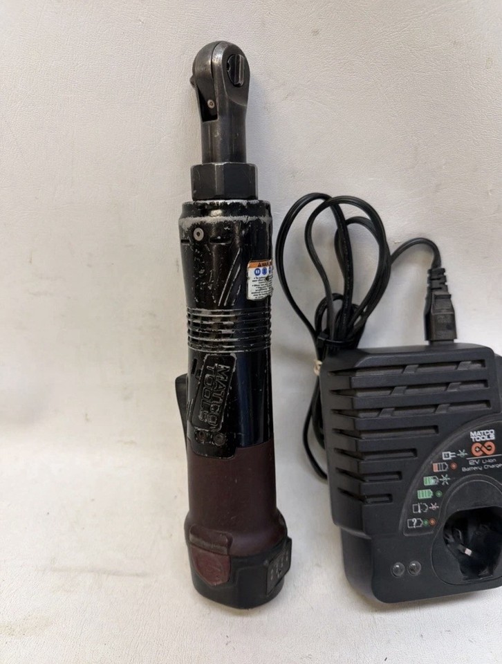 MATCO TOOLS 1/4” Inch Cordless Ratchet 12V Lithium Ion Battery ...